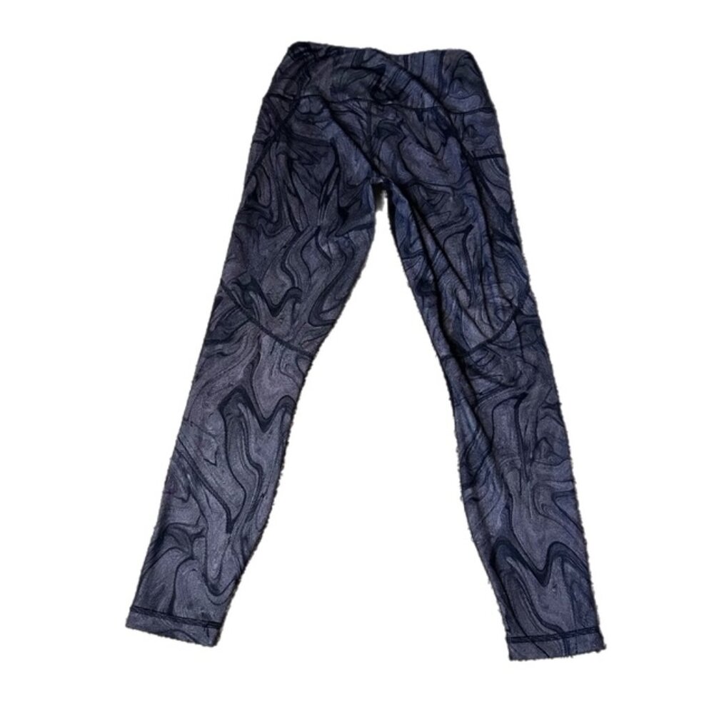 Active Life 90 Degree by Reflex Leggings Marble Black Brown Size S - Picture 2 of 5